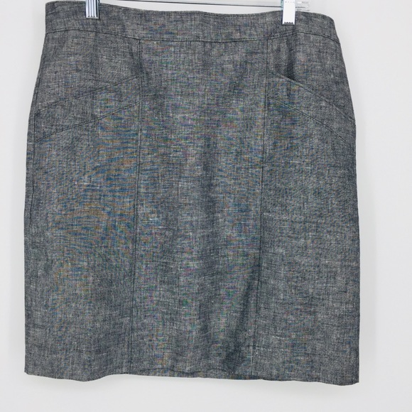 Ann Taylor  Gray Pencil Skirt With Pockets Size 12 - Picture 1 of 6